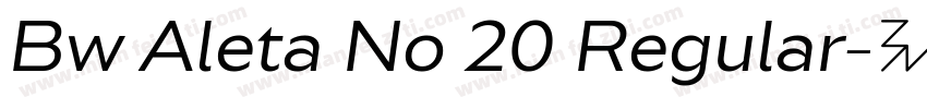 Bw Aleta No 20 Regular字体转换